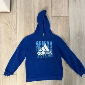 Adidas Kids Royal Blue Graphic Hoodie
